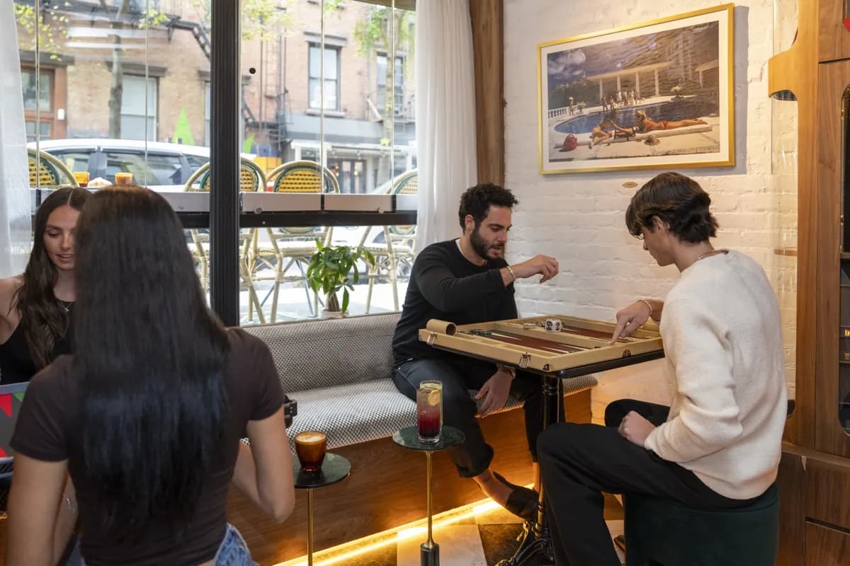 Play & Connect — 7 Spring backgammon cafe Nolita NYC