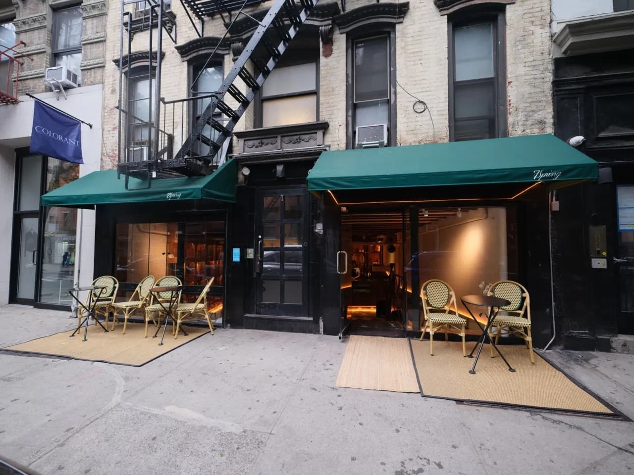 7 Spring backgammon cafe storefront on Spring Street in Nolita, Manhattan